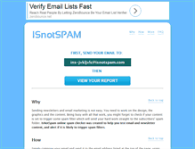 Tablet Screenshot of isnotspam.com